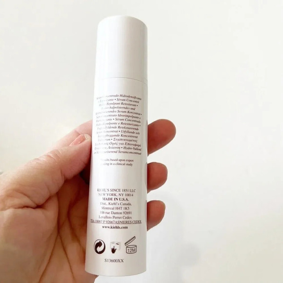 Kiehl's Hydro-Plumping Re-Texturizing Hydrating Serum Concentrate 1.7oz 50ml Box - Picture 8 of 8